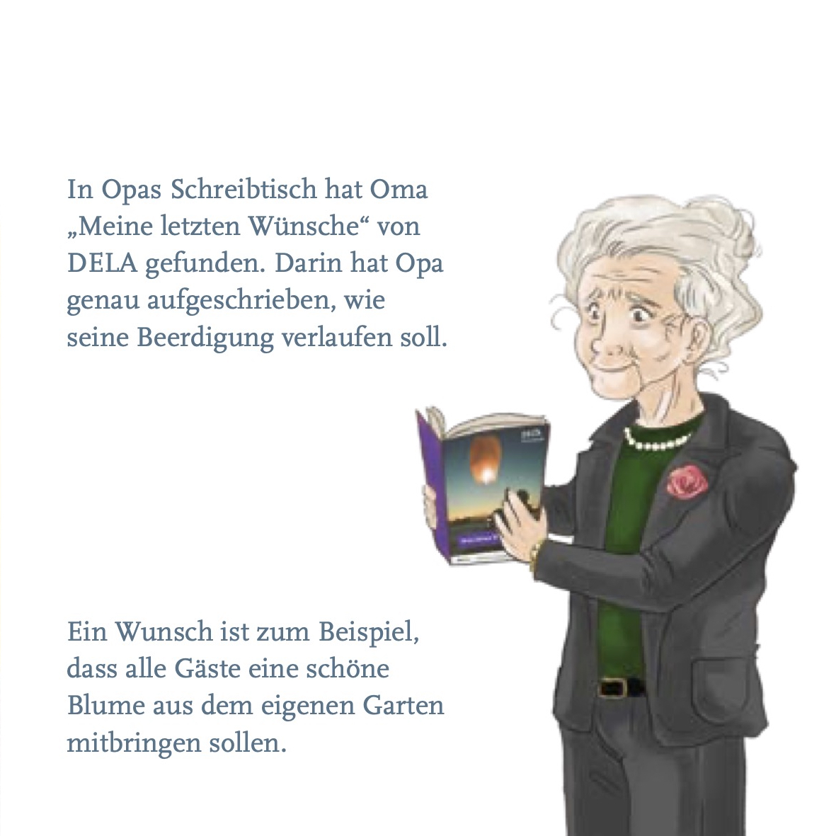 DELA Lebensversicherungen - Pixi Kinderbuch - Lynn und Opas Tod - S.8