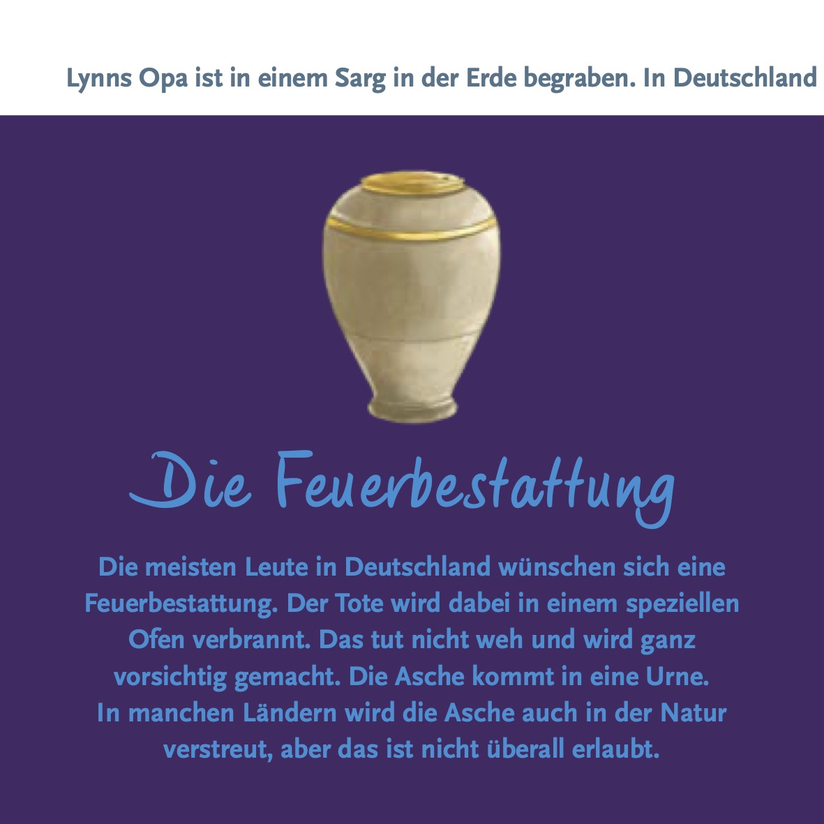 DELA Lebensversicherungen - Pixi Kinderbuch - Lynn und Opas Tod - S.23